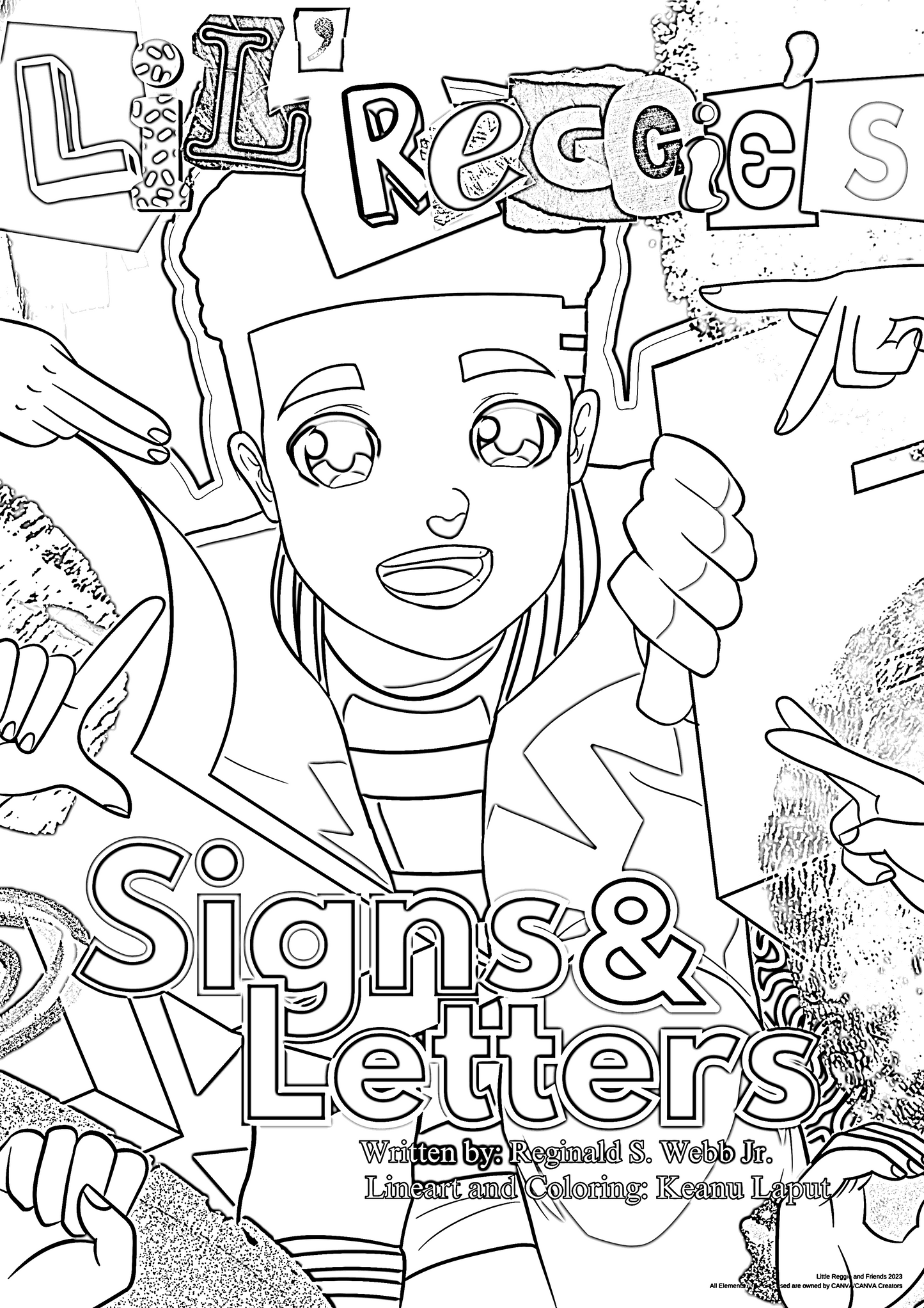 Signs and Letters Coloring Book