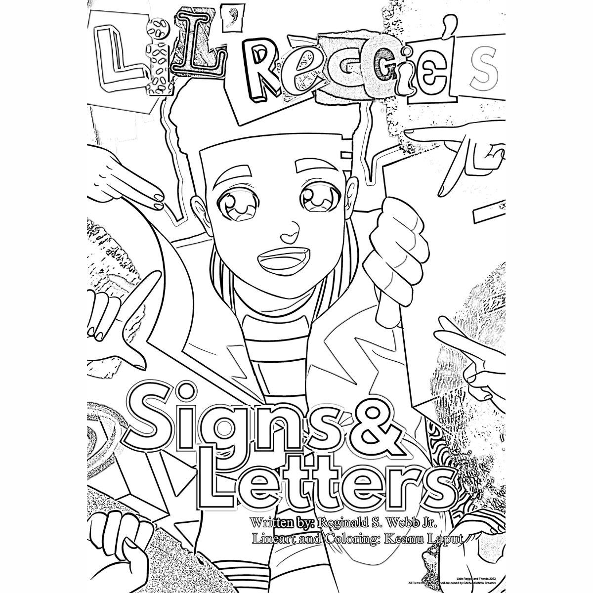 Signs and Letters Coloring Book