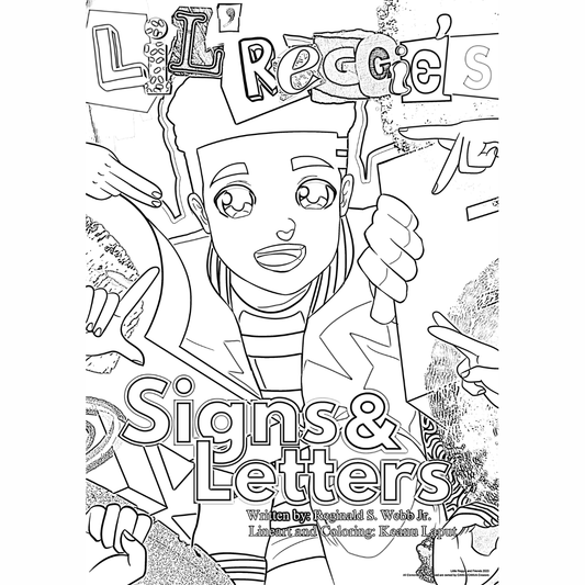 Signs and Letters Coloring Book